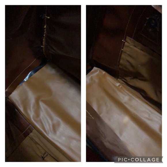 Vintage Tote-Red & Black Plaid-Fabric/PVC-Open Top-Large size - Picture 11 of 17